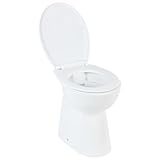 vidaXL Hohe Spülrandlose Toilette für Größere Menschen Senioren Soft-Close Absenkautomatik Stand...