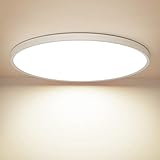 OUILA LED Deckenleuchte Flach Rund - Deckenlampe 24W 4000K 2600LM IP44 Wasserdichte Badezimmer...
