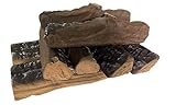 Gas-Holzscheite,8 Stück,Großes Gas-Kaminholz-Set aus Keramikholzscheiten. Zur Verwendung im...