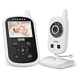 GHB Babyphone mit Kamera Video Baby Monitor 2,4 GHz Gegensprechfunktion ECO Modus Nachtsicht...