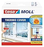 tesamoll Thermo Cover - Cubierta Transparente para el Aislamiento Térmico de Ventanas - Incluye...
