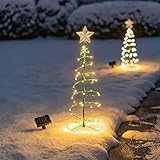 Weihnachtsbaum Beleuchtung Aussen Solar, Weihnachtsdeko Aussen Solar Wetterfest Tannenbaum,...