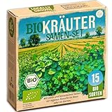 Little Plants Kräuter Samen Set - 15 Sorten BIO Kräuter Anzuchtset - Küchenkräuter &...