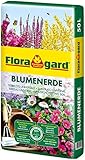 Floragard Blumenerde 50 Liter - Universalerde für Zimmer-, Balkon- und Kübelpflanzen - mit Ton und...